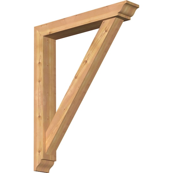 Ekena Millwork Traditional Traditional Smooth Bracket w/ Offset Brace, Western Red Cedar, 5 1/2"W x 34"D x 42"H BKT0604X34X42TRA01SWR - main